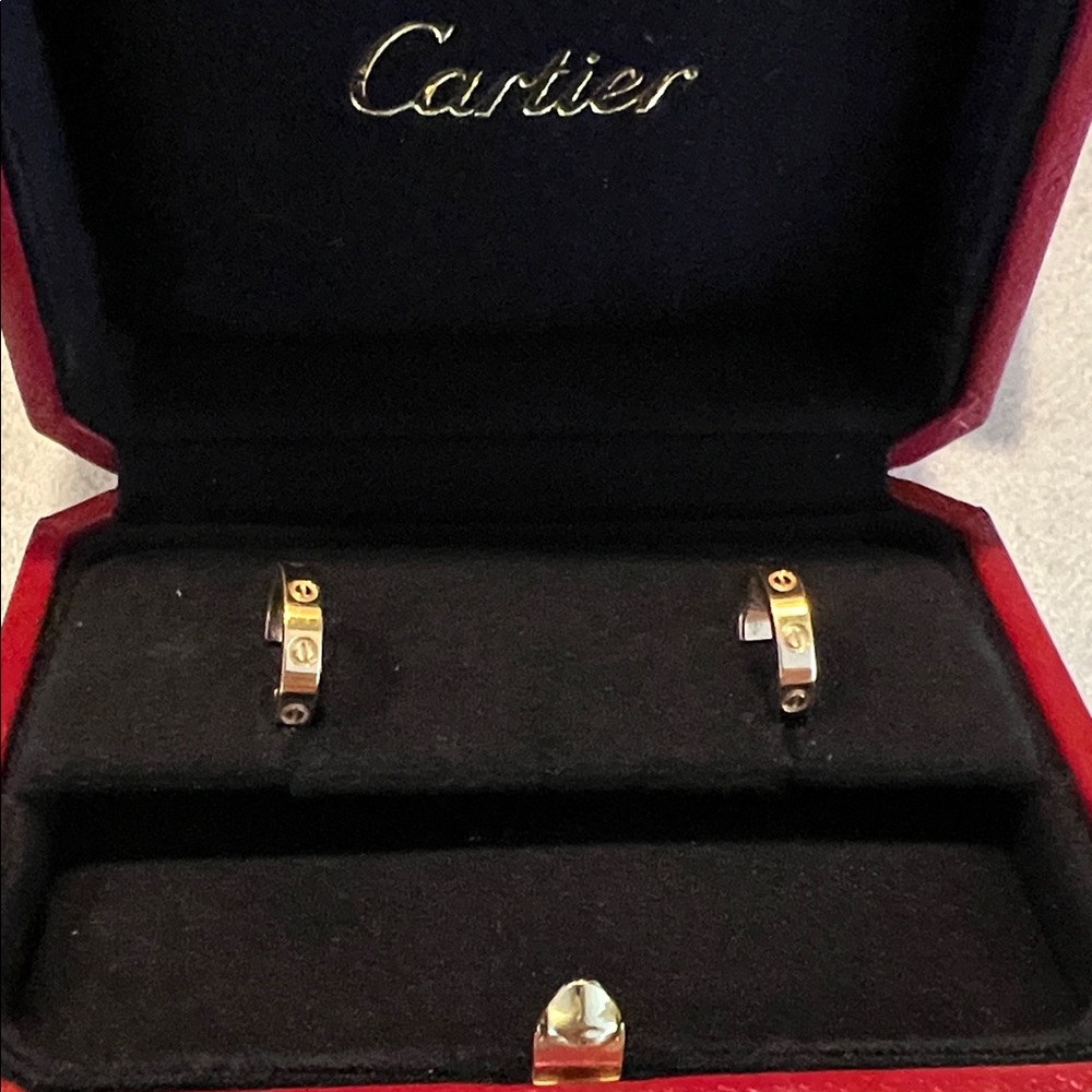 Cartier Gold Love Hoop Earrings, Small